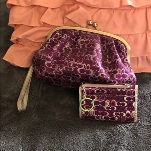 Coach wristlet & keychain I.D / coin holder NWOT